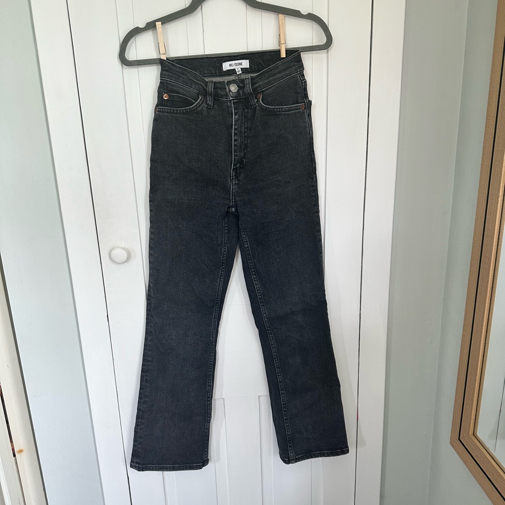 Euc Re/Done High Rise Straight Leg Denim Jeans